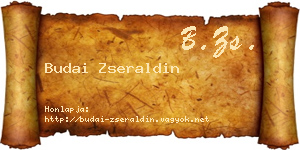 Budai Zseraldin névjegykártya